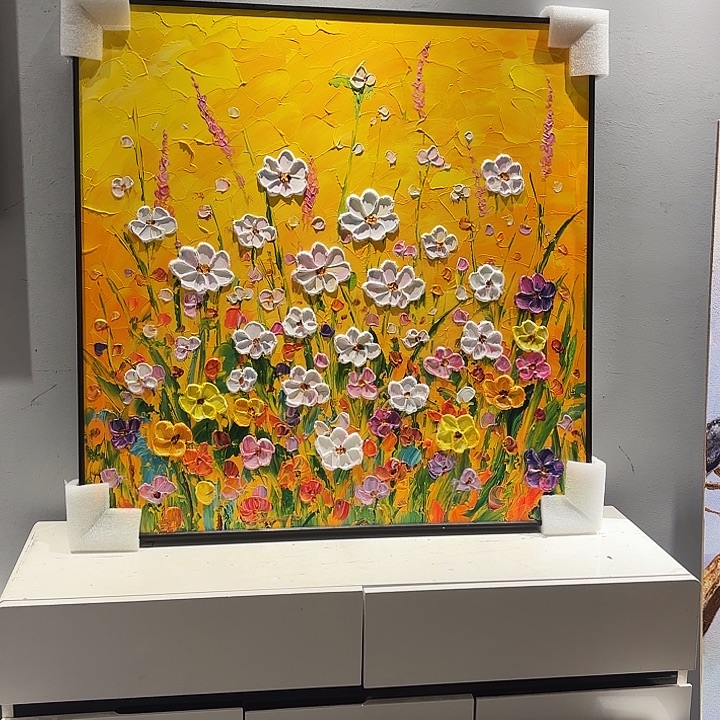 竖款80.80黑框黄花