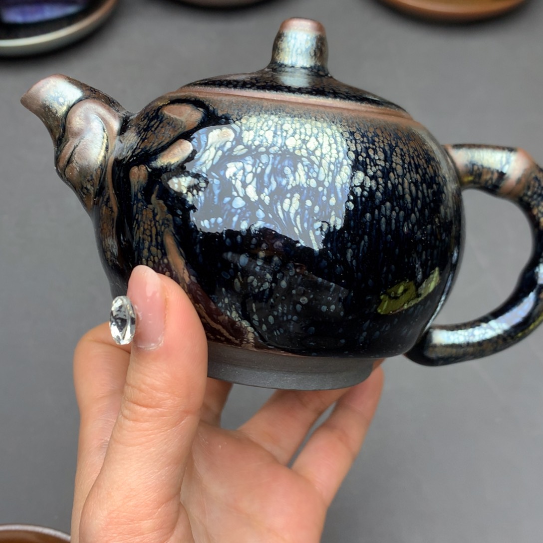 茶盏D****董建盏建盏铁胎茶壶