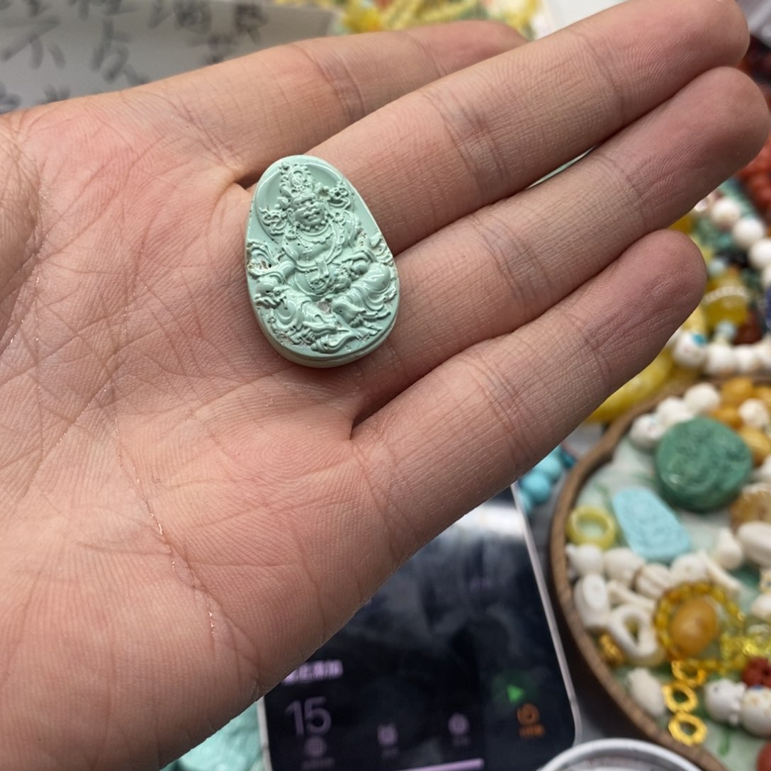 【闪购商品】绿松石372未镶嵌俗**董绿松石