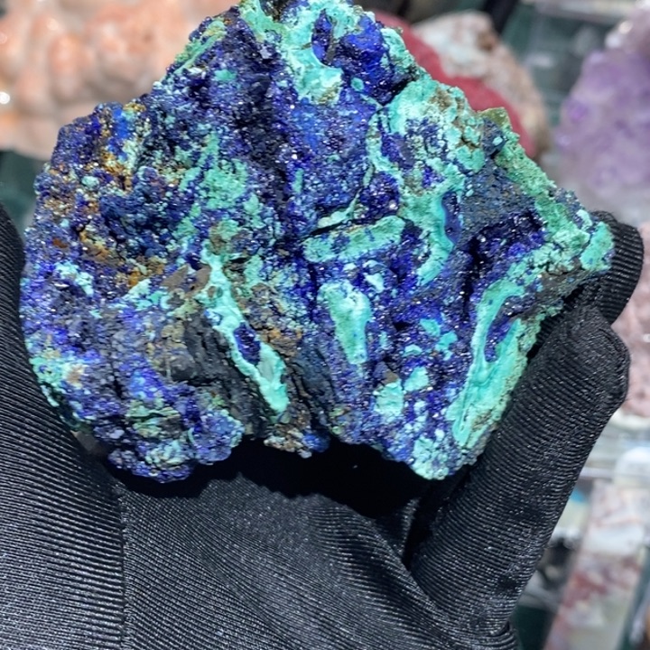 石材安徽蓝铜孔雀摆件