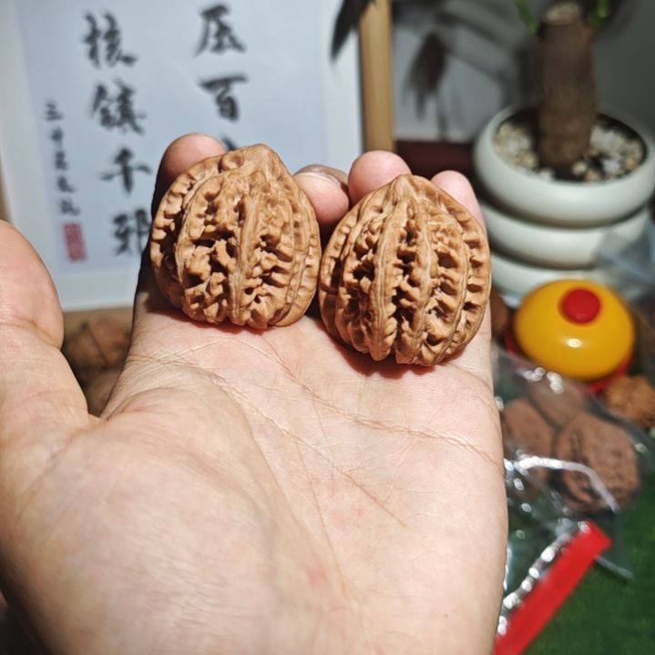 把件文玩核桃40货头三羊谷（小粗筋）