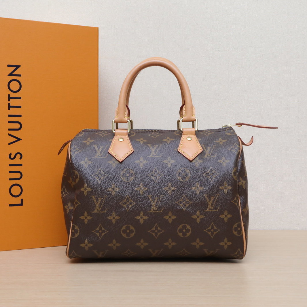 95新 LouisVuitton/路易威登 【小花黑黑】Speedy 25 老花 