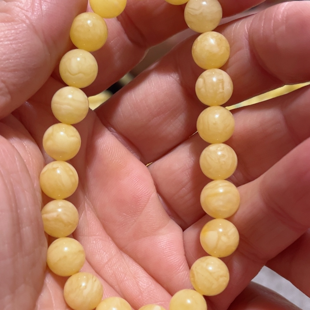 蜜蜡手串未镶嵌琥珀蜜蜡手串8mm+