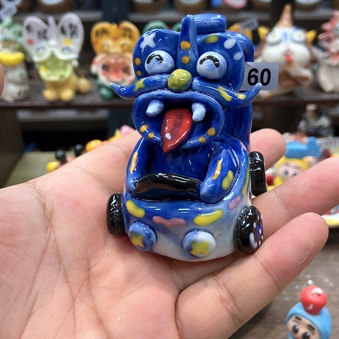 摆件直播间手工抽象陶瓷摆件160