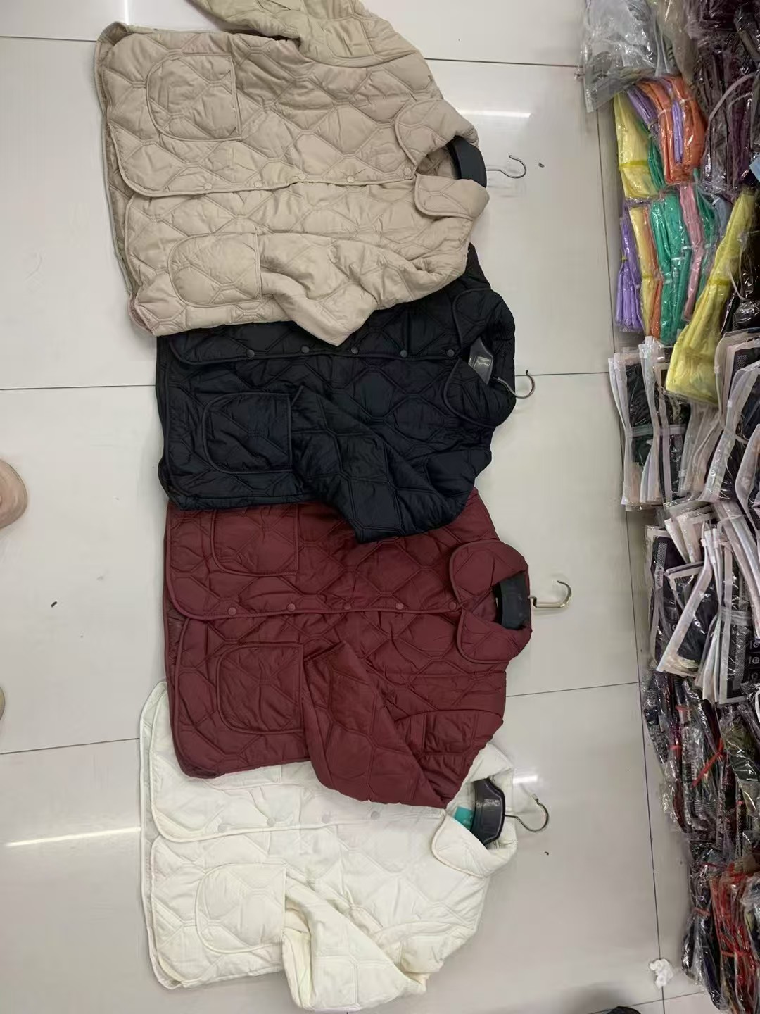 薄款短款字母纯色女翻领棉服棉衣秋冬外套时尚休闲
