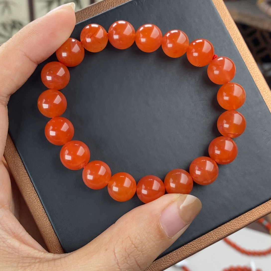 南红玛瑙未镶嵌手链