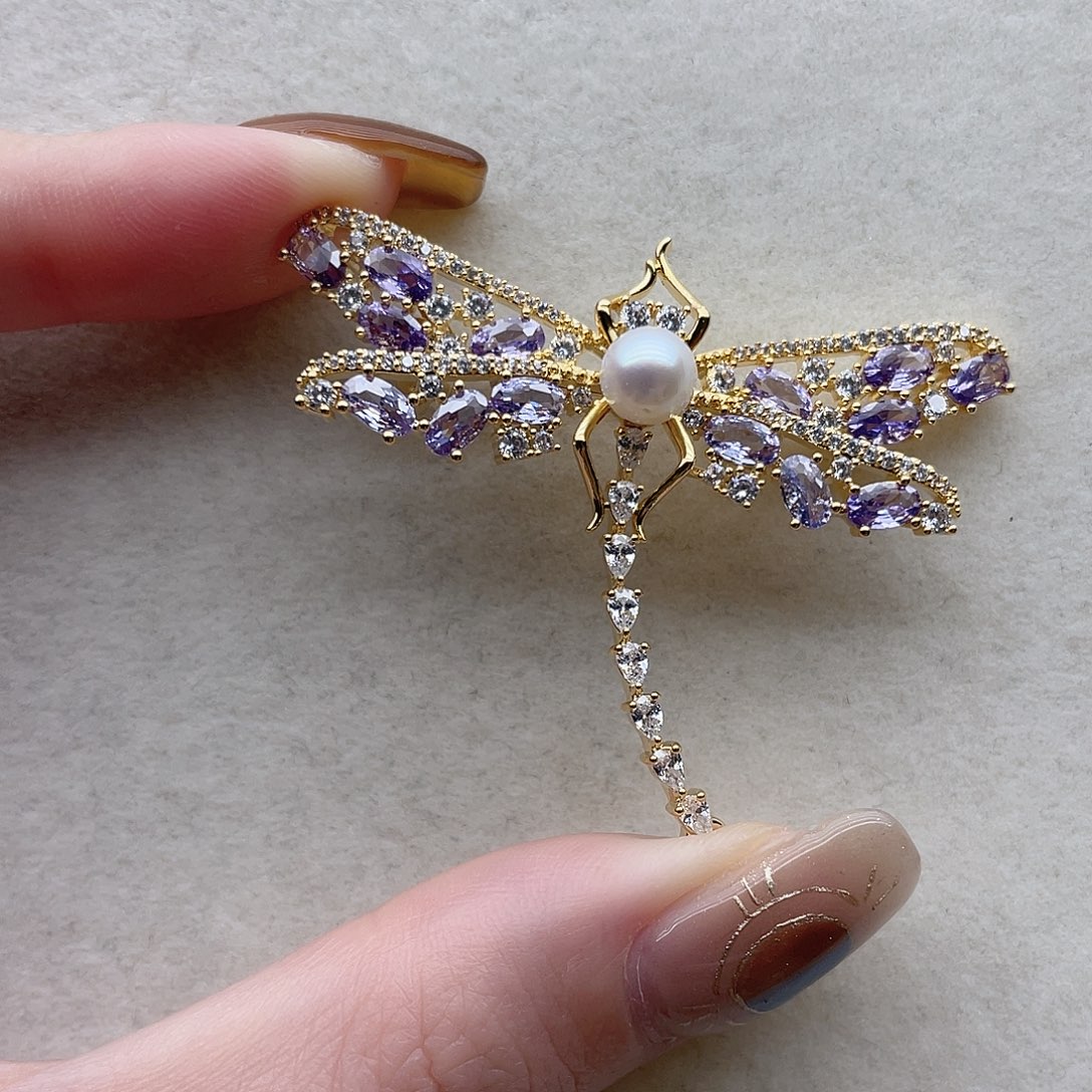 淡水珍珠胸针36未镶嵌