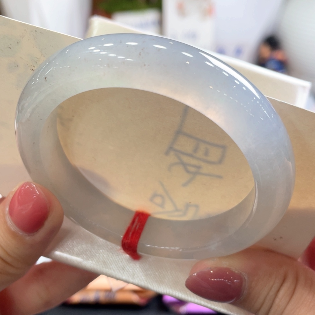 翡翠未镶嵌手镯53.6圈 星空镯高冰胶光 完美度高