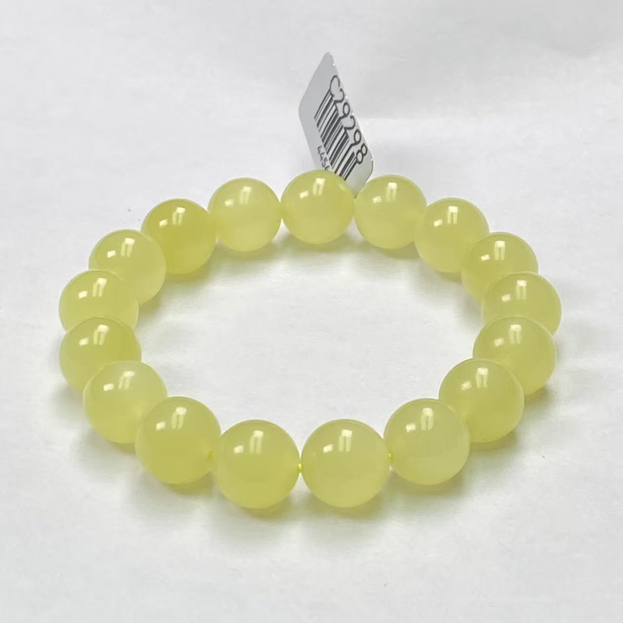 【迈越珠宝】天然和田玉12mm高油黄玉手串男女款手链礼物性价比百搭