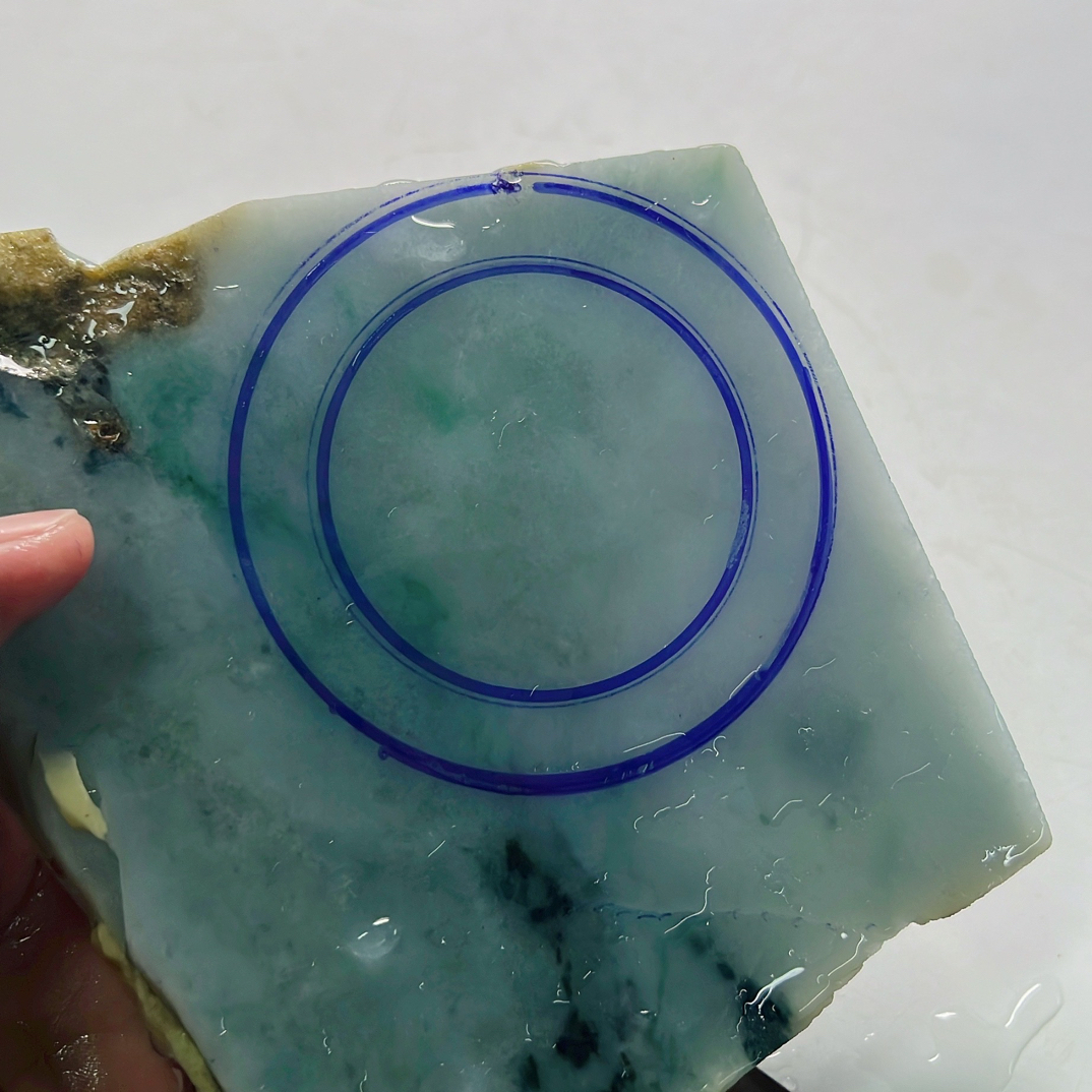 天然翡翠飘花翡翠板料