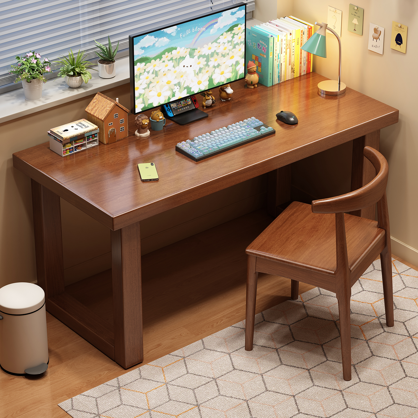 加厚家用书桌简约茶桌桌椅桌子简易办公家用书桌简约电脑桌桌椅