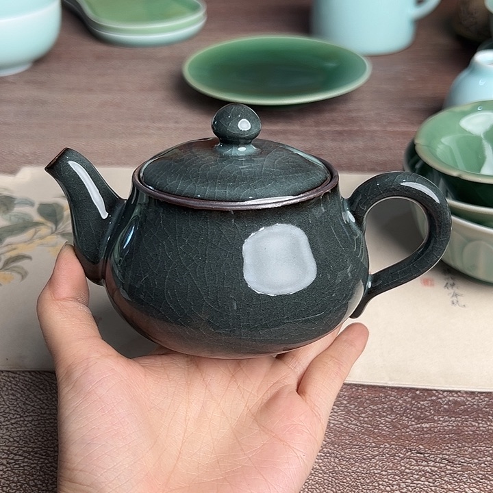 龙泉云间青瓷小米茶器