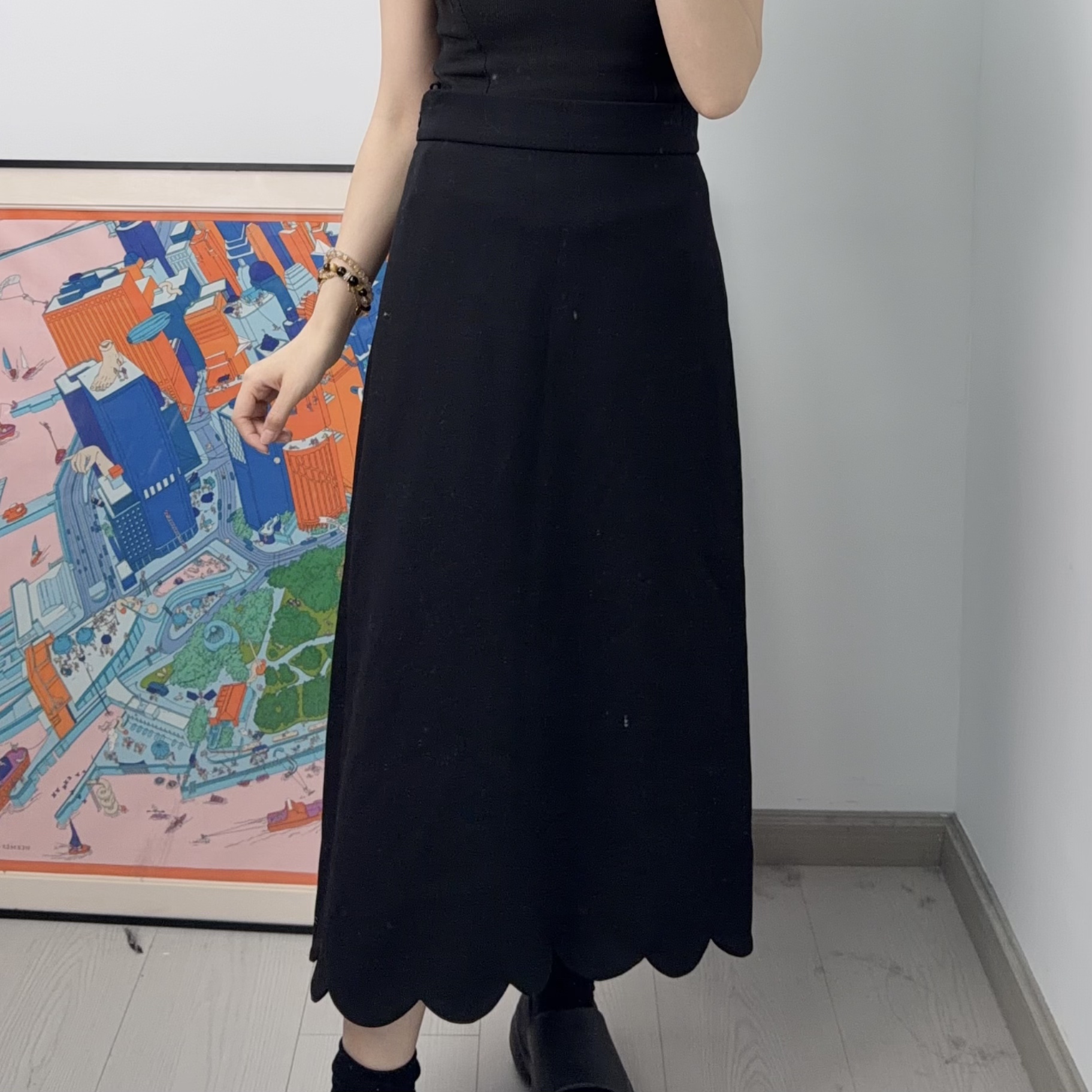 95新 MIU MIU/缪缪 麦殿/裙子黑色/251220TYSEZ12