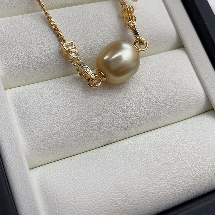 海水珍珠颈饰银S925镶嵌