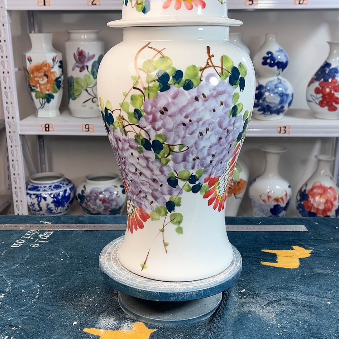 摆件景德镇陶瓷将紫