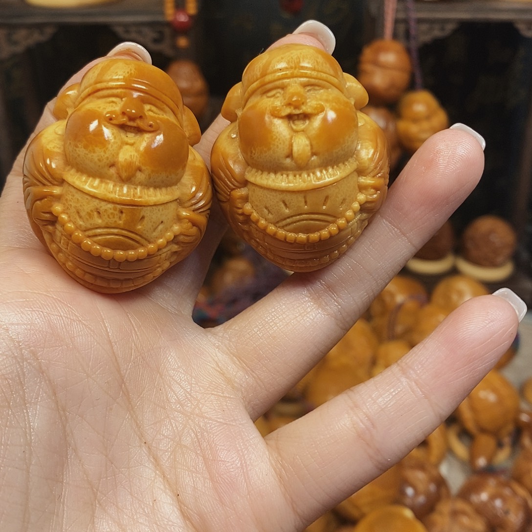 橄榄核手串/手链嘟嘟财神一对00066