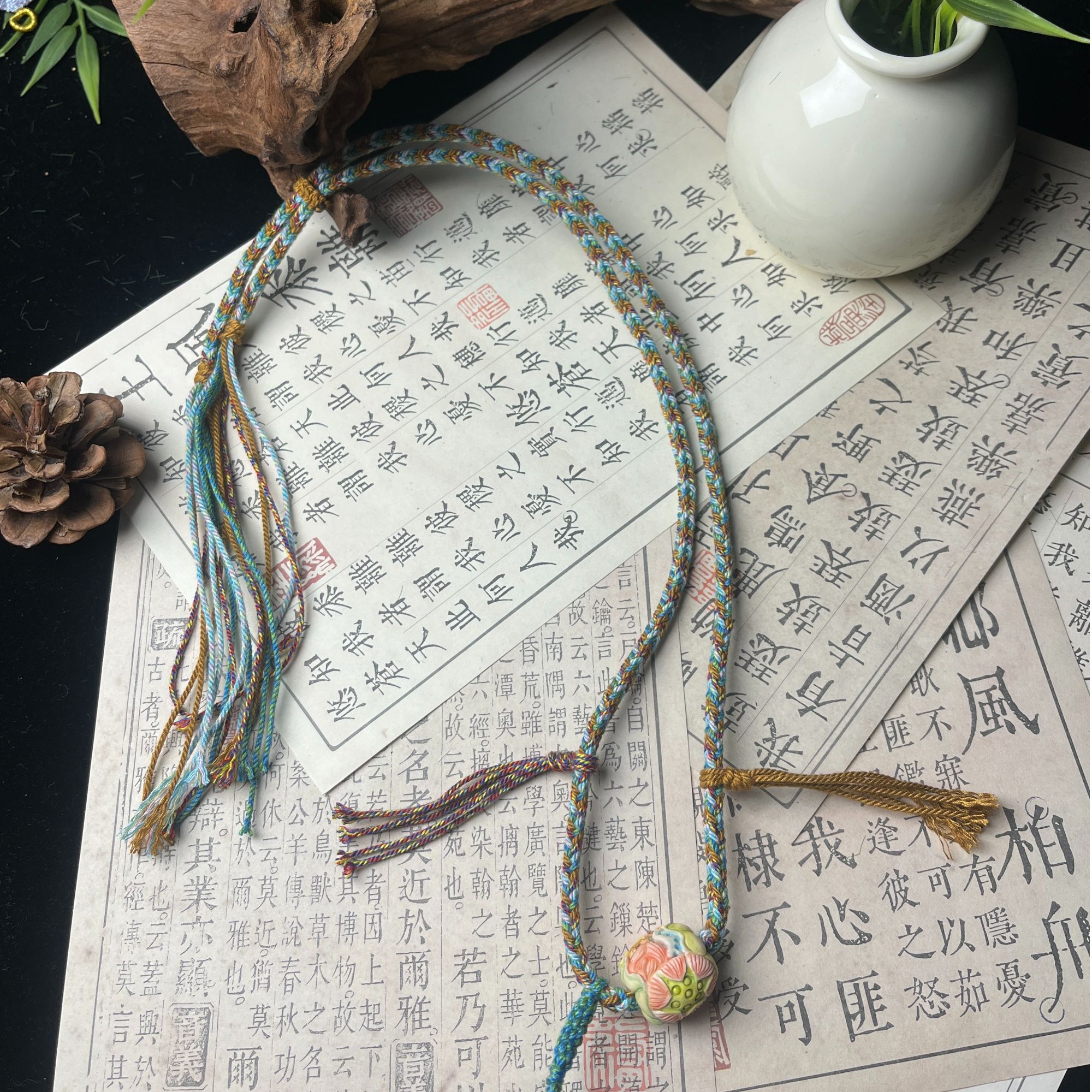 非金属亚克力吊坠 ZBG2996 连年有余猛犸吊坠 (多样发其一）