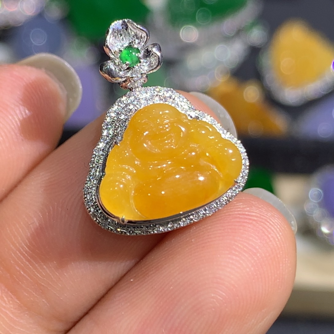 翡翠颈饰18K金镶嵌8、