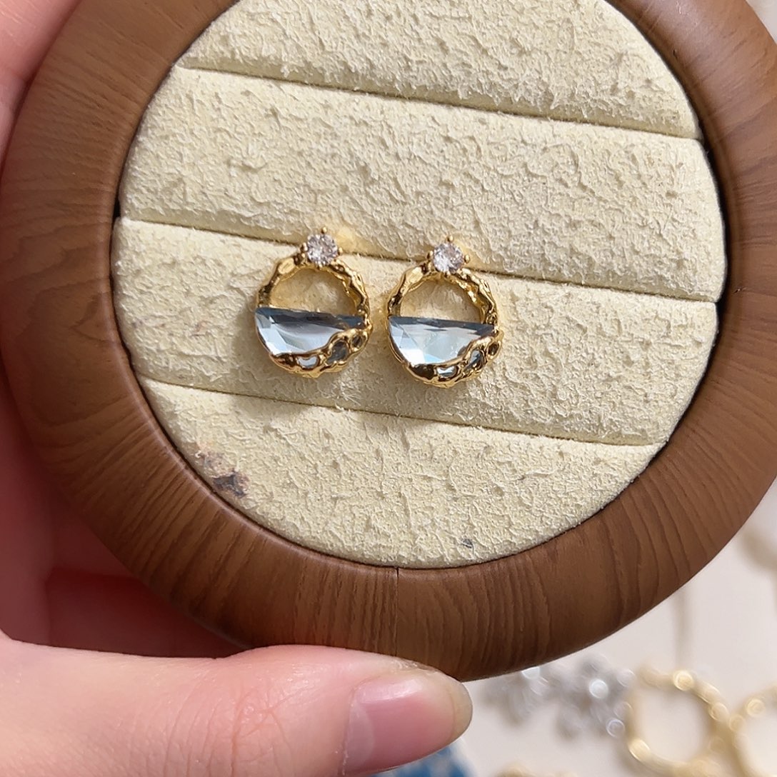 淡水珍珠耳饰银S925镶嵌