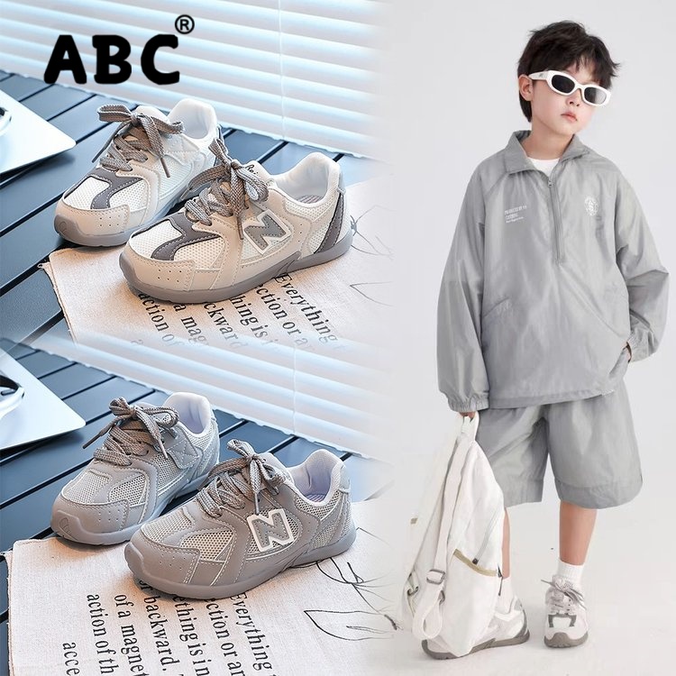 ABC儿童鞋子2025秋季新款男童德训鞋软底轻便女童运动鞋低帮板鞋