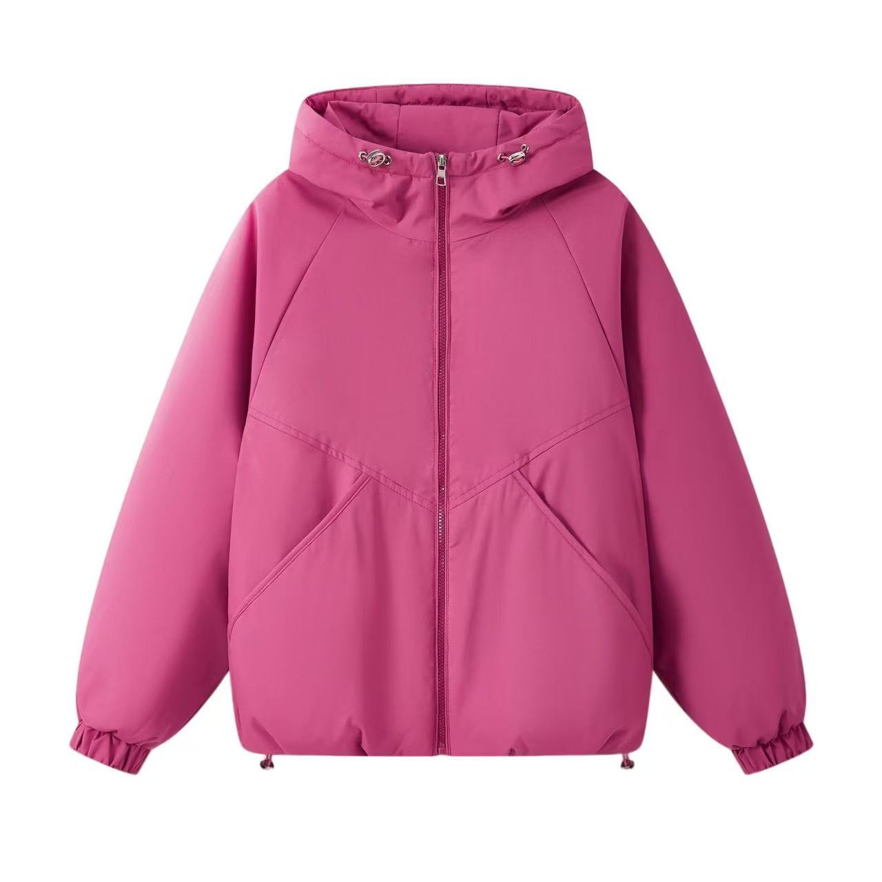 【加棉加厚】秋冬新款连帽棉服短款外套抽绳休闲长袖冲锋衣棉服夹克