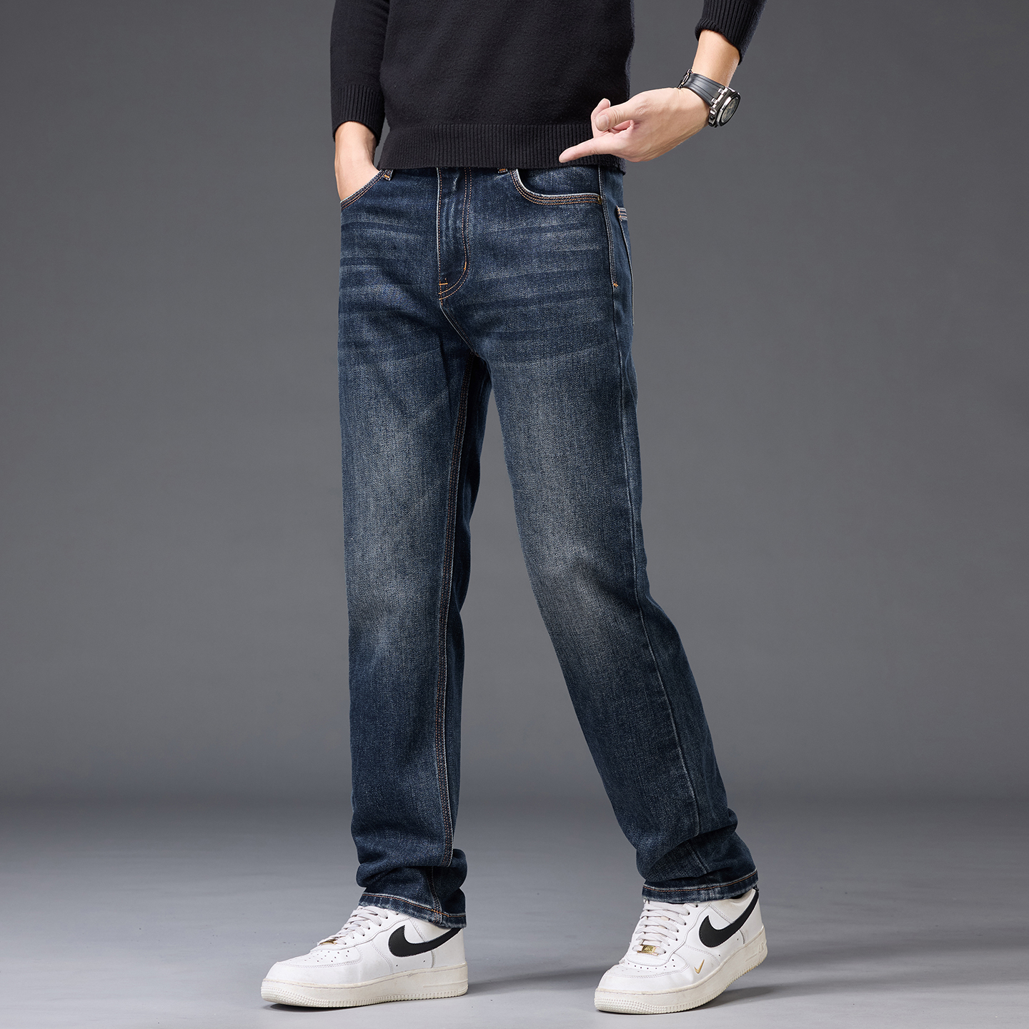 京迈阁秋冬新款重磅大牛厚款商务百搭潮流时尚男装高品质长裤829