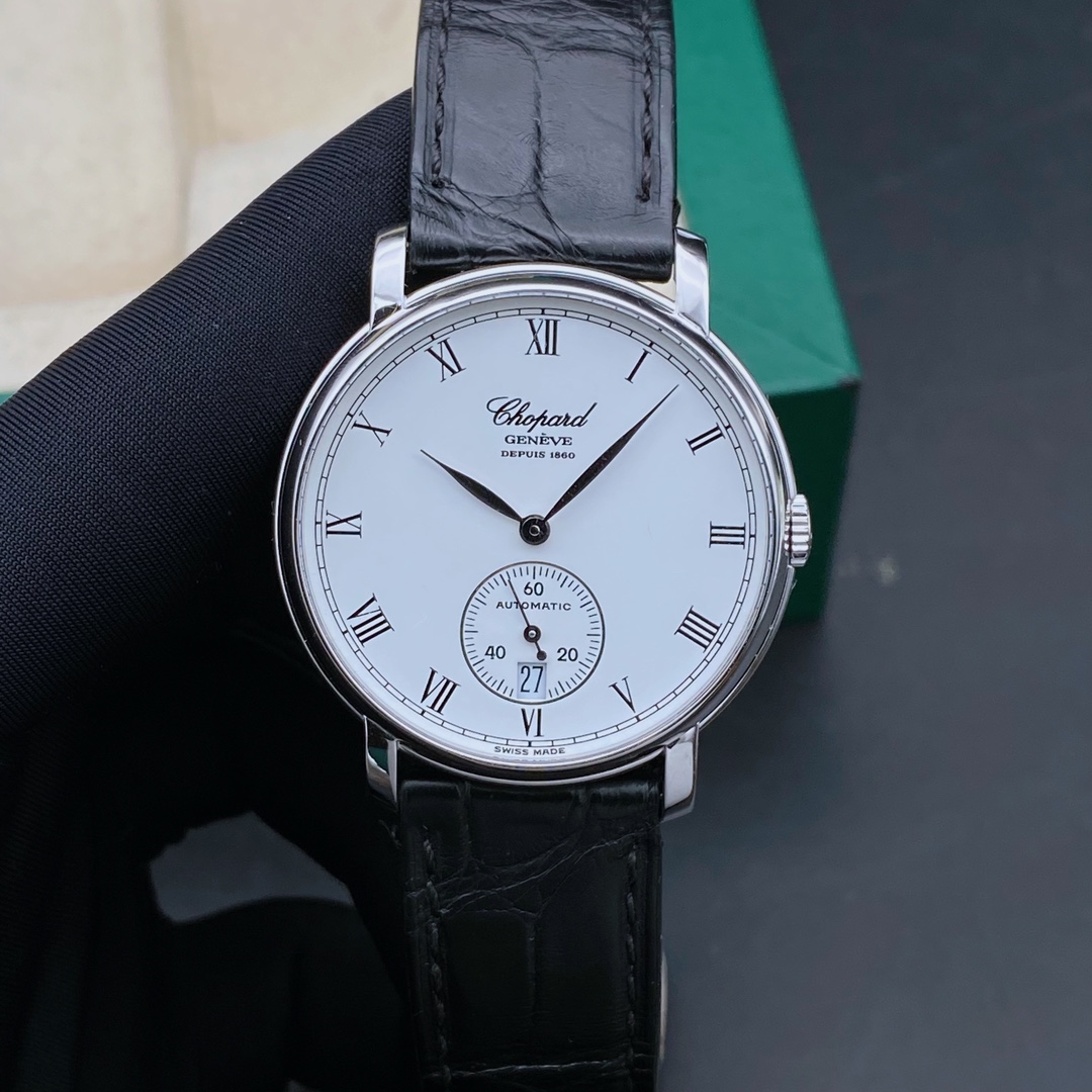 99新 Chopard/萧邦 18K白金/男士机械表/表径36