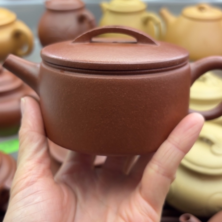 河***泗紫砂茶壶红降坡汉瓦容量210