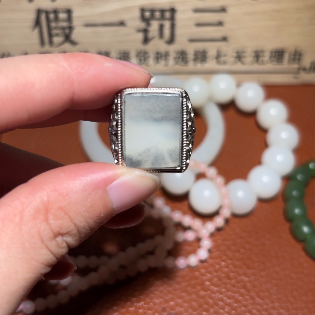 和田玉戒指未镶嵌用***7