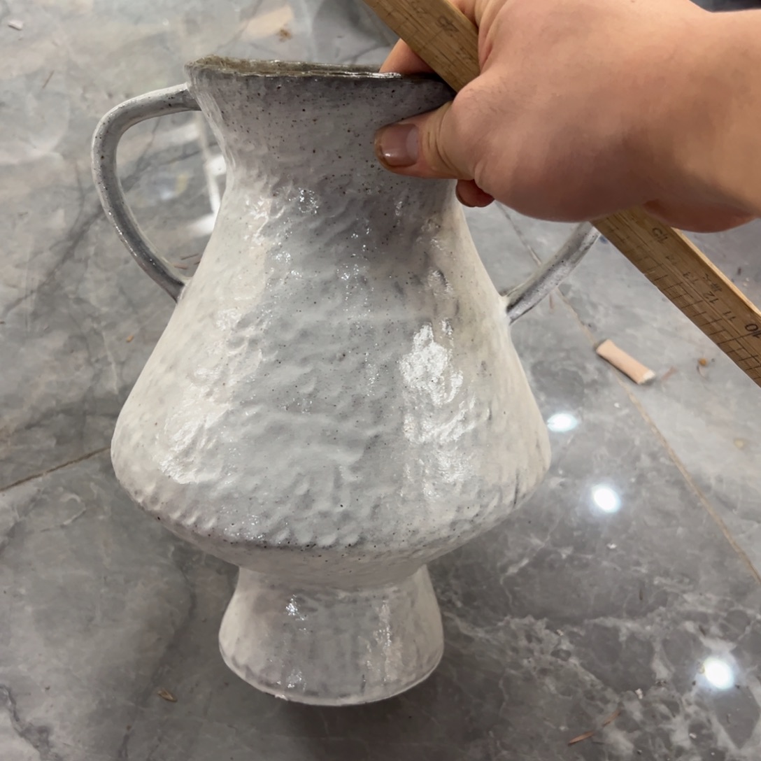 摆件陶瓷花瓶高27口8