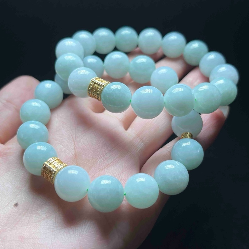 【魏来意】S925翡翠手串（12mm+）【多样性发一】