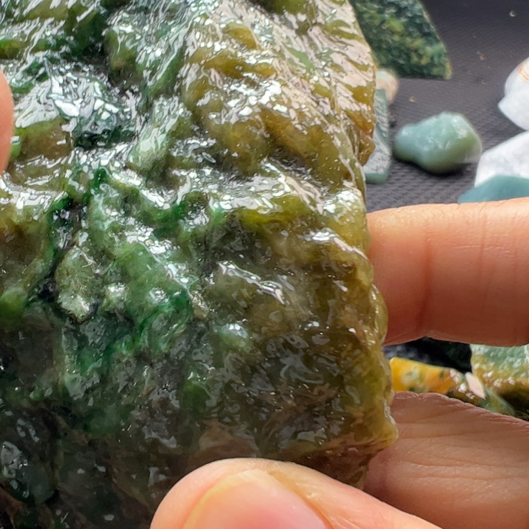 三***月翡翠裸石缅甸翡翠