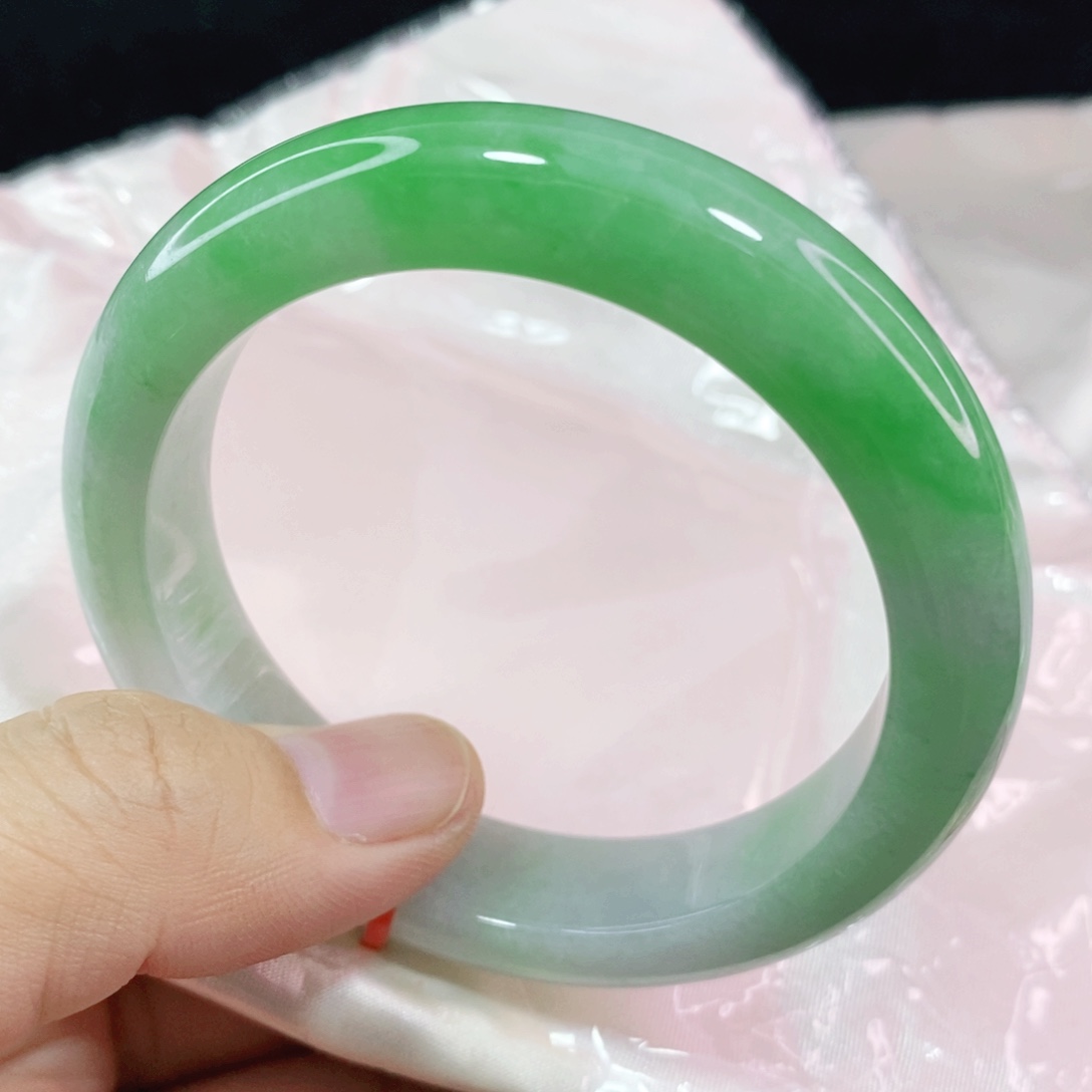 未镶嵌手镯翡翠碎*念54.8圈口高质量