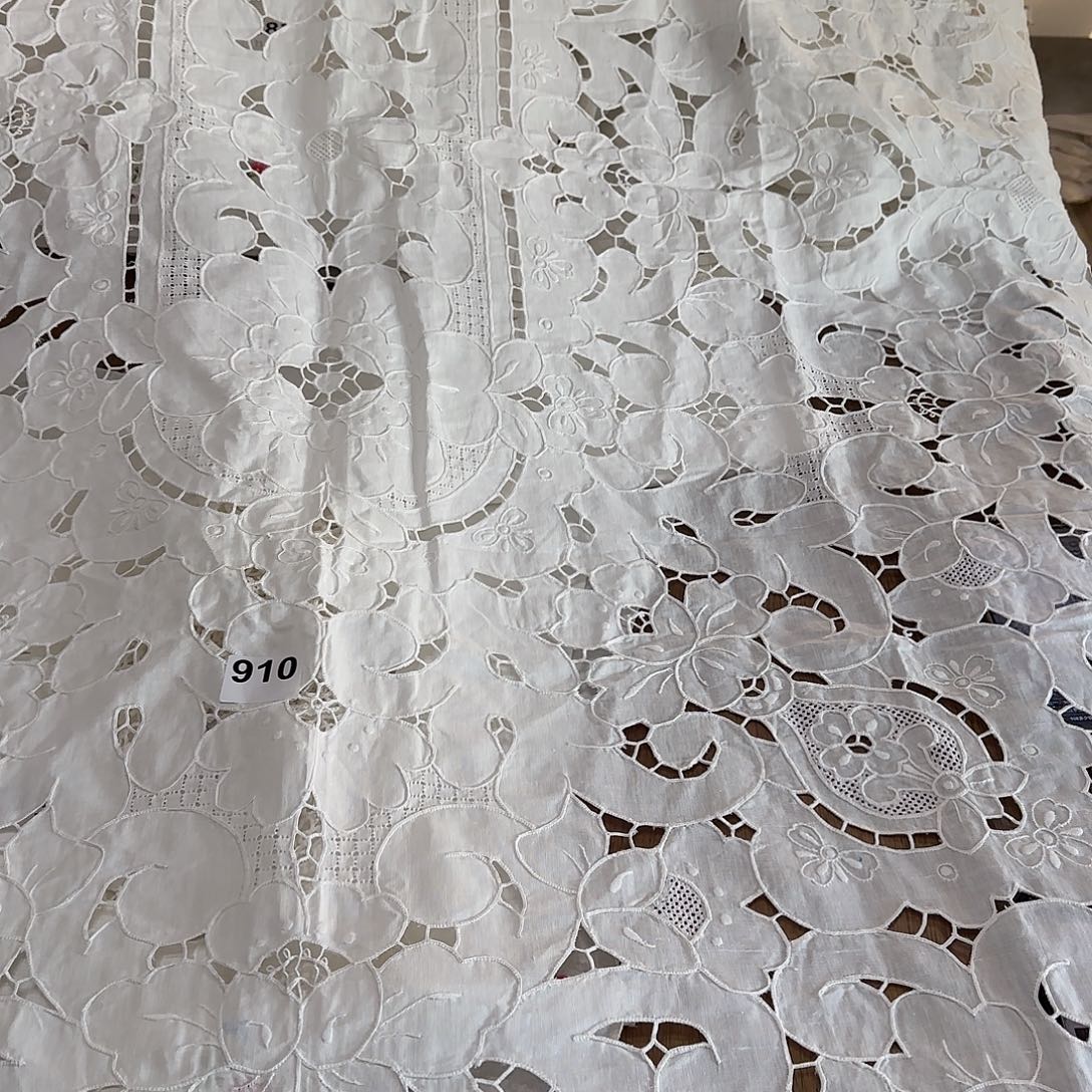 亚麻棉麻手绣满工1.3✖️1.7桌布910号