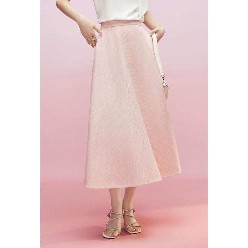 【达人专属】MandyZhang粉樱半身裙女夏季浪漫A字伞裙BQ1309