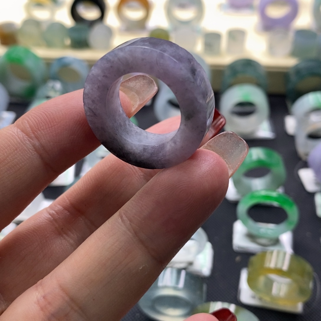 定制翡翠未镶嵌沐****翡翠戒指