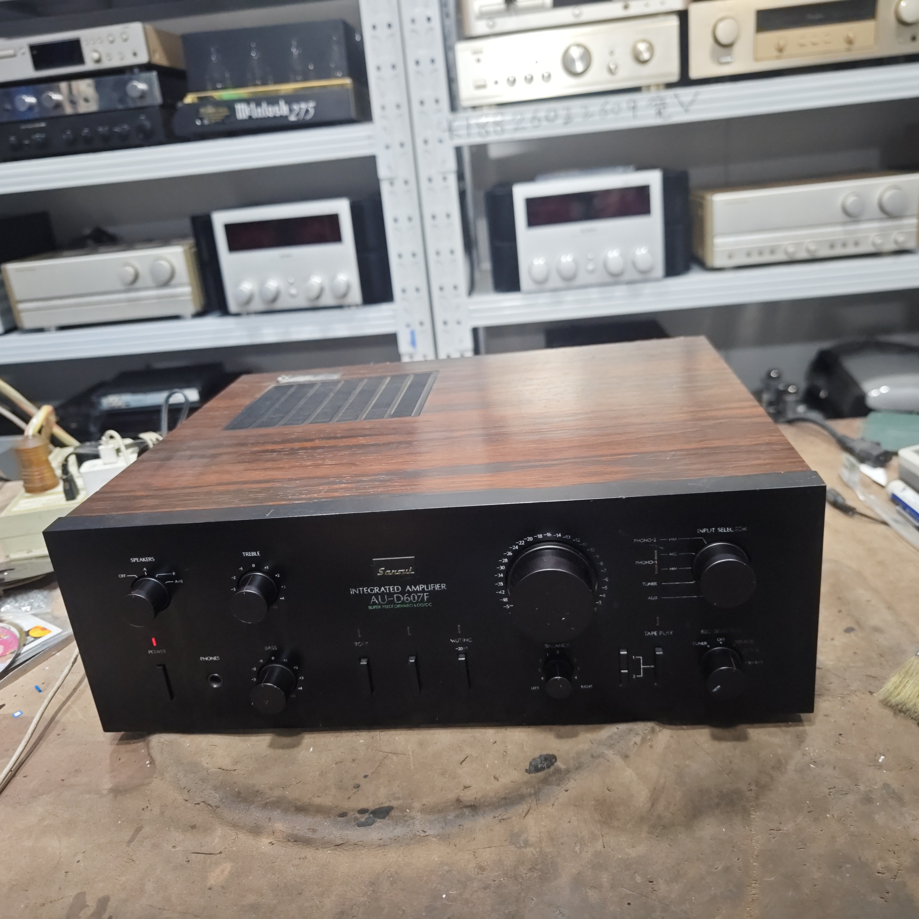 8新  二手山水纯功放机D607F正常100V电源不包邮不退换货