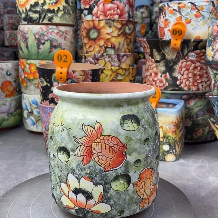 红陶景德镇艺术手绘作品