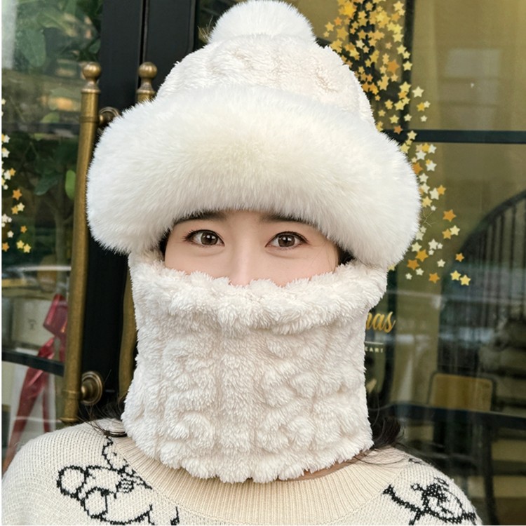 包头帽网几何秋季2025年冬季女帽子针织加厚百搭加厚骑车可戴头盔