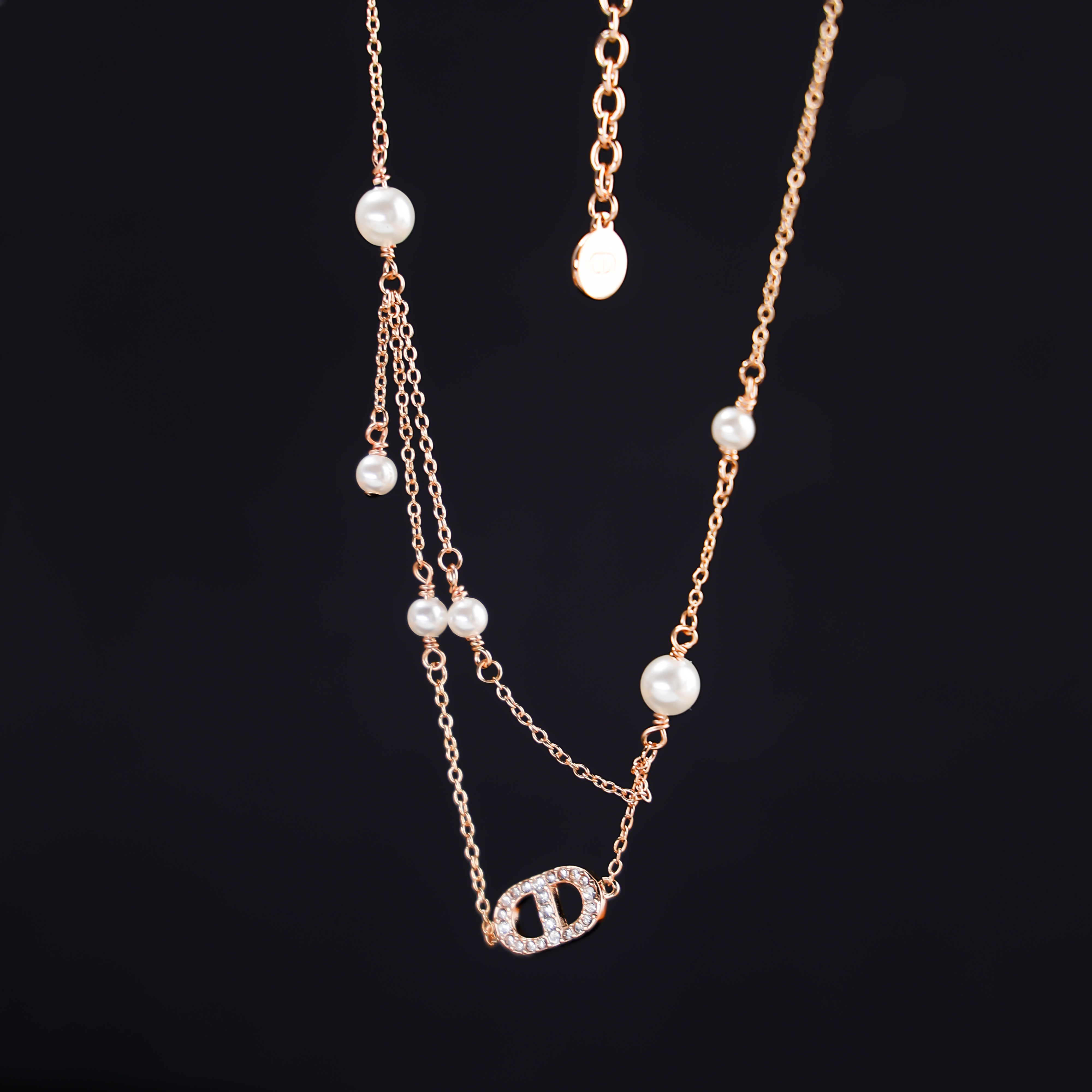 铜合金仿珍珠项链 ONETOP珍珠猪鼻项链