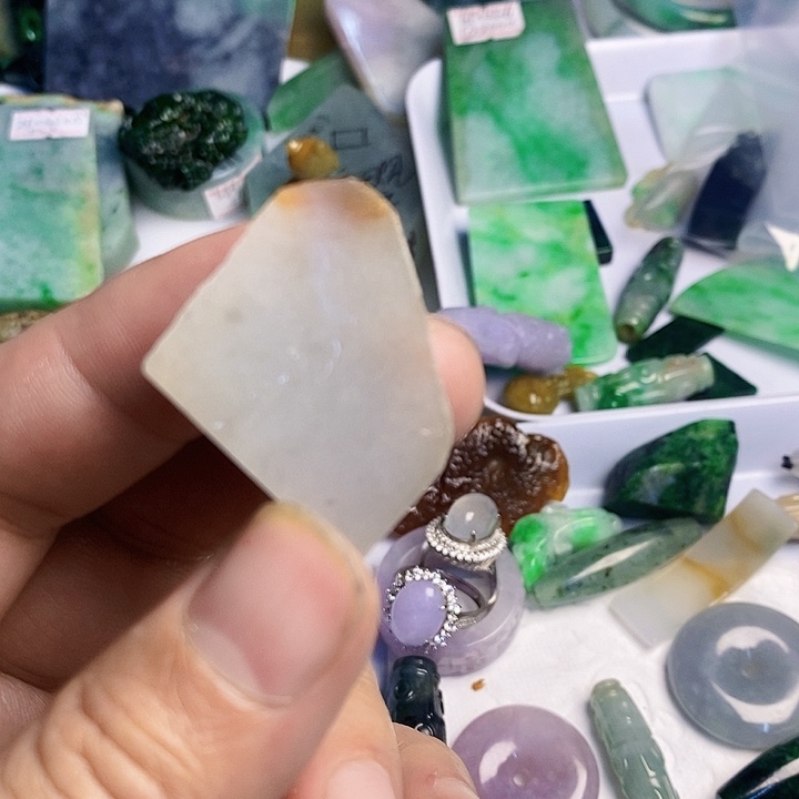 翡翠散珠天然翡翠A货挂件