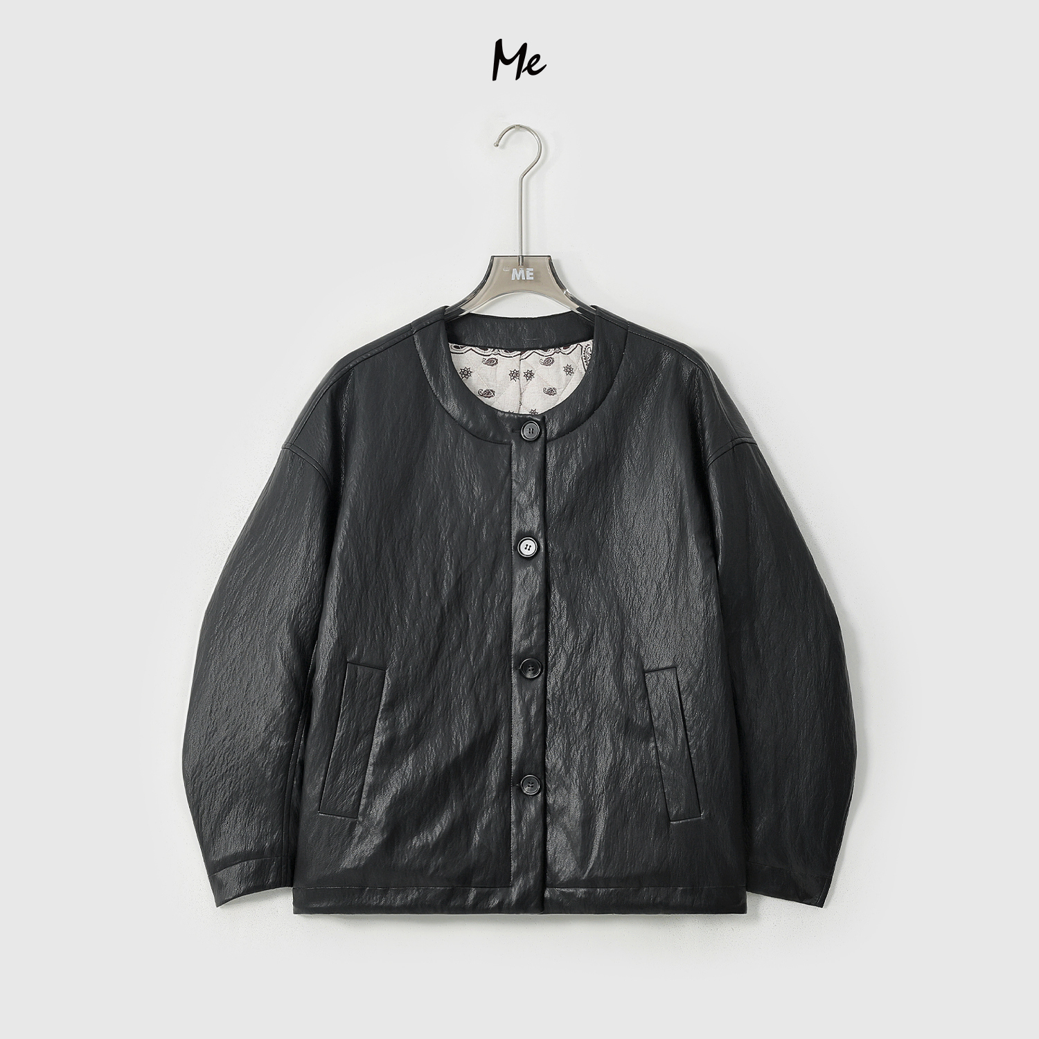 ME【普朗皮棉衣】柔软不压身茧型复古显瘦时尚百搭休闲棉服MESA2147