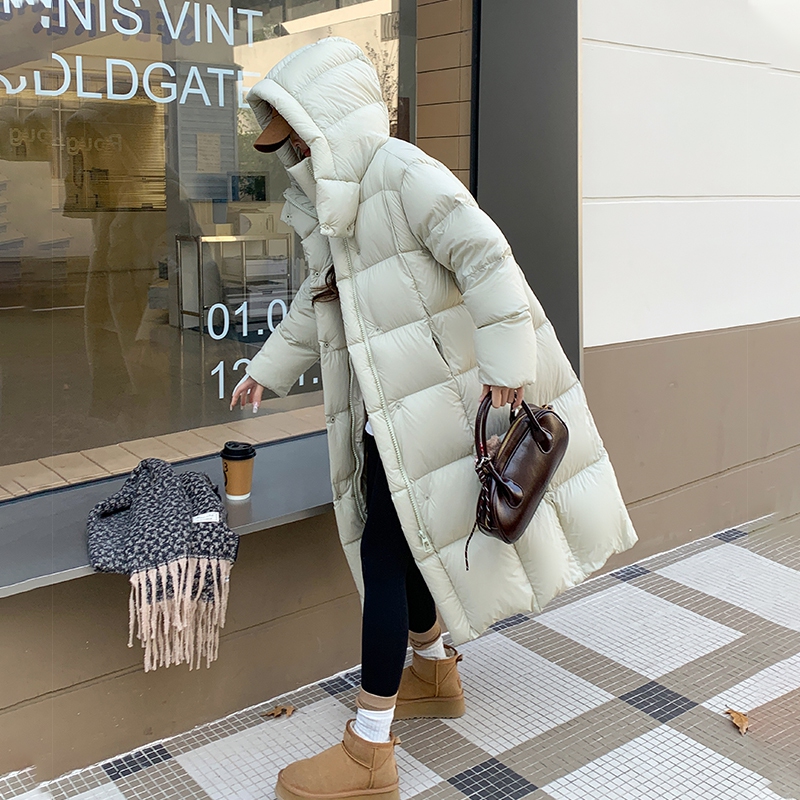 泡芙95白鹅绒羽绒服女长款加厚过膝情侣保暖 外套2025冬季新款6