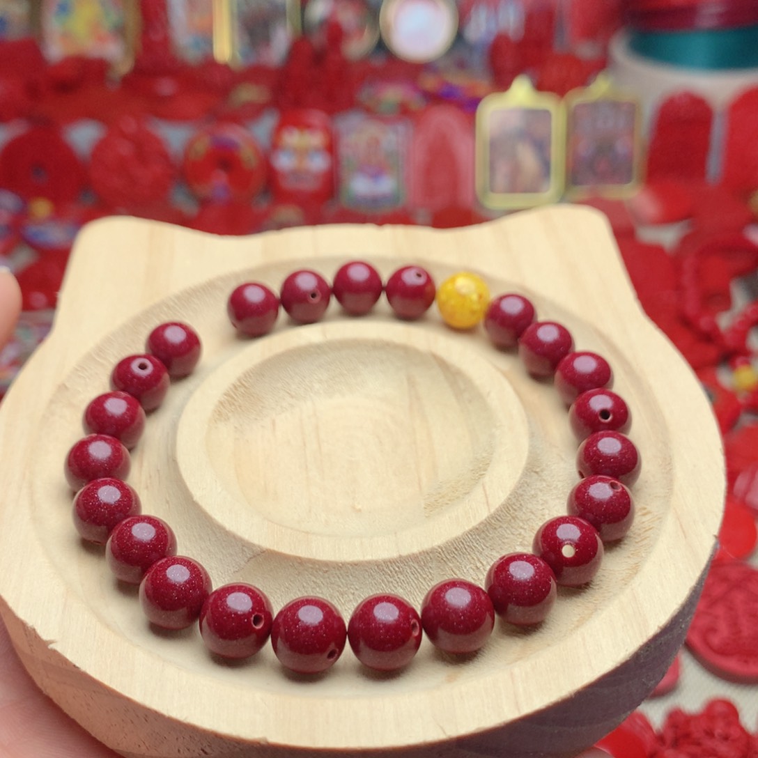 天然辰砂工艺品朱砂手串