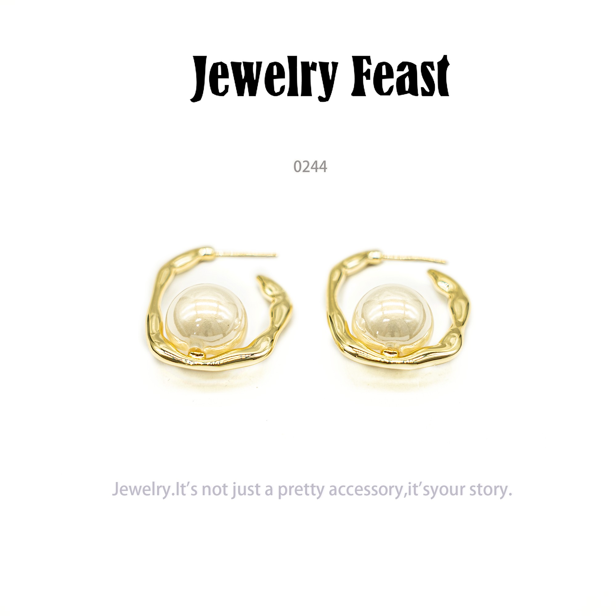 铜合金耳饰 JF设计师气质耳环小众设计高级感耳钉耳饰～0244