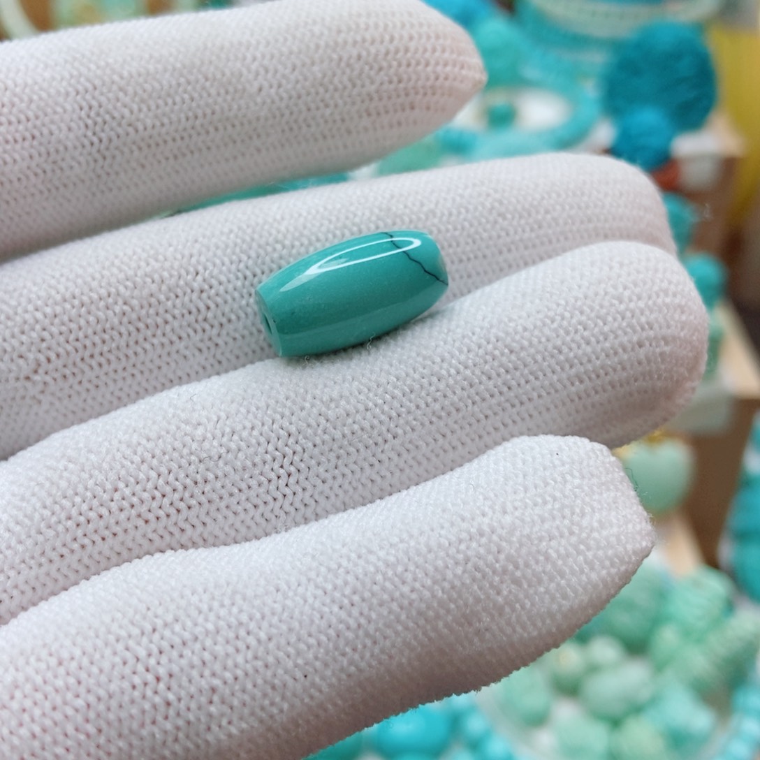 绿松石未镶嵌桶珠