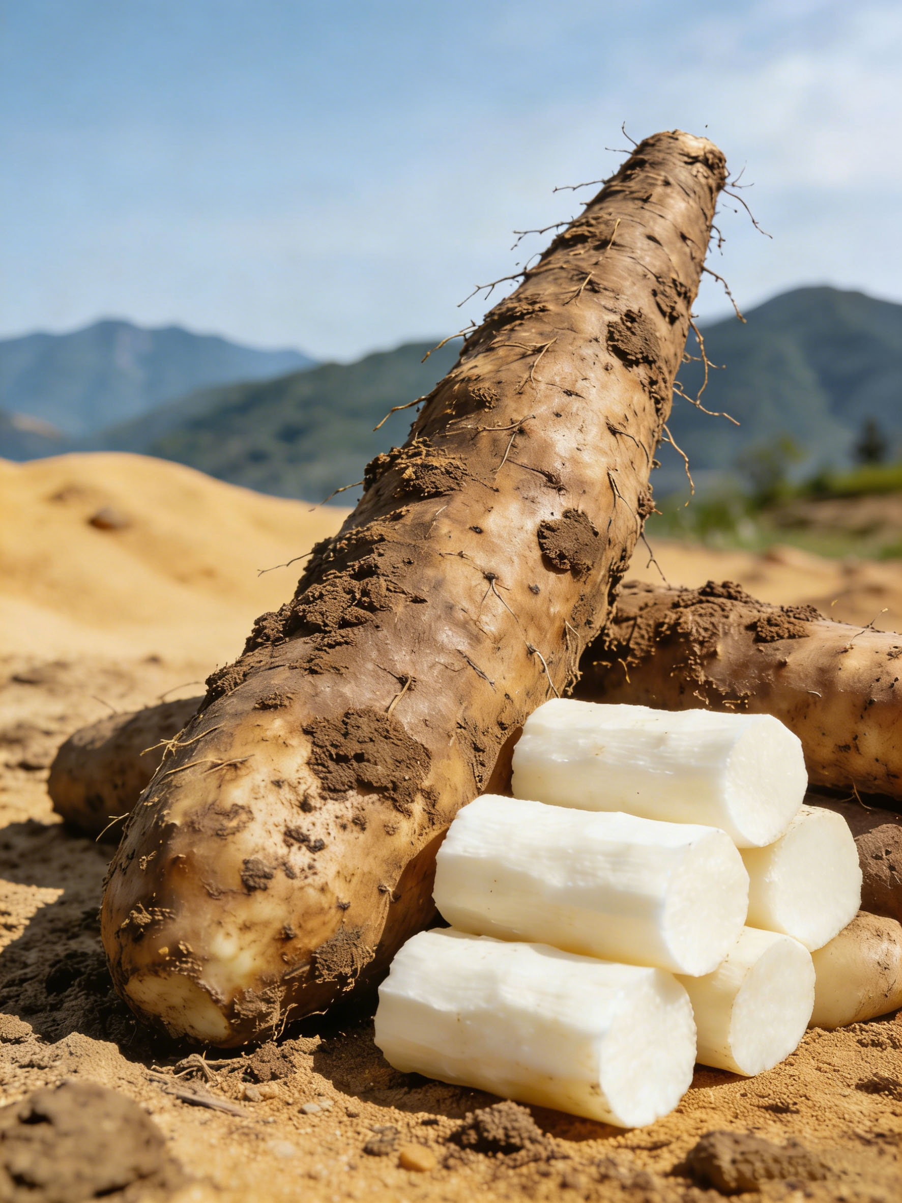 贵州安顺特产刘官山药，软糯香甜，营养丰富，入口即化，现挖现发