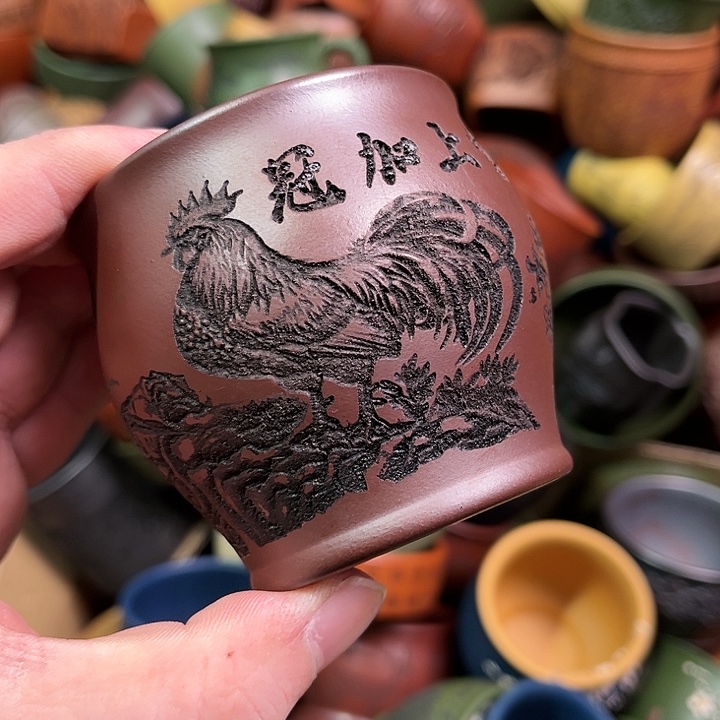 紫砂茶杯全手工紫砂主人杯