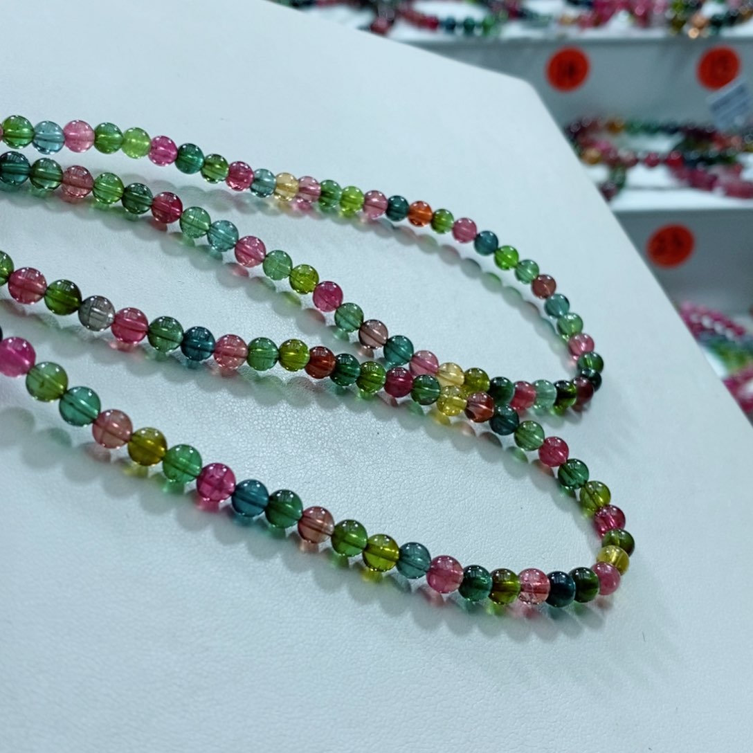 碧玺手链未镶嵌尹*丽碧玺