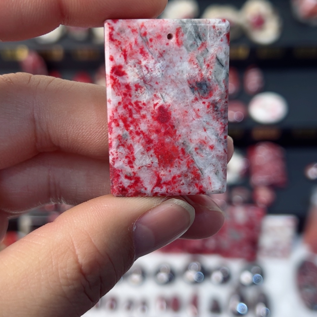 天然辰砂天然朱砂无事牌7